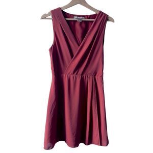 Forever 21 Coral Sleeveless Faux Wrap Dress Size XS feminine chic salmon summer
